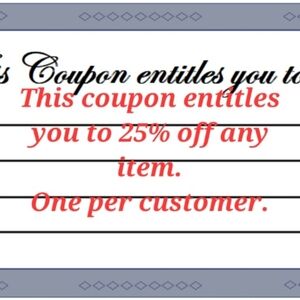25% Off Coupon